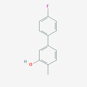 molecular formula C13H11FO B6370858 5-(4-Fluorophenyl)-2-methylphenol, 95% CAS No. 1261999-78-3