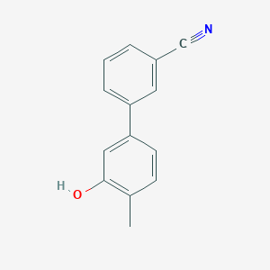molecular formula C14H11NO B6370874 5-(3-Cyanophenyl)-2-methylphenol, 95% CAS No. 253678-98-7