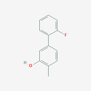 molecular formula C13H11FO B6370880 5-(2-Fluorophenyl)-2-methylphenol, 95% CAS No. 1261945-39-4