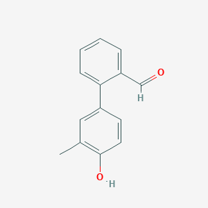 molecular formula C14H12O2 B6370886 4-(2-Formylphenyl)-2-methylphenol, 95% CAS No. 1262000-63-4