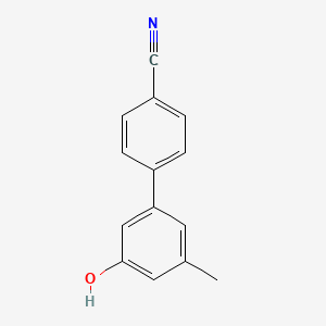 molecular formula C14H11NO B6370892 5-(4-Cyanophenyl)-3-methylphenol, 95% CAS No. 1261922-33-1