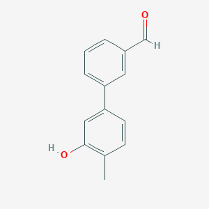 molecular formula C14H12O2 B6370899 5-(3-Formylphenyl)-2-methylphenol, 95% CAS No. 1261945-70-3