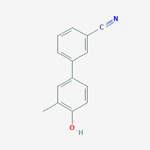 molecular formula C14H11NO B6370909 4-(3-Cyanophenyl)-2-methylphenol, 95% CAS No. 1262000-55-4
