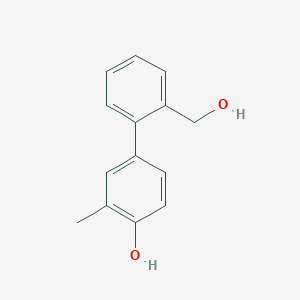 molecular formula C14H14O2 B6371019 4-(2-Hydroxymethylphenyl)-2-methylphenol, 95% CAS No. 1262002-33-4