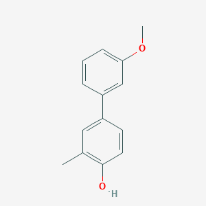 molecular formula C14H14O2 B6371048 4-(3-Methoxyphenyl)-2-methylphenol, 95% CAS No. 1255636-17-9