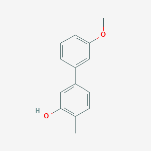 molecular formula C14H14O2 B6371064 5-(3-Methoxyphenyl)-2-methylphenol, 95% CAS No. 1261945-98-5