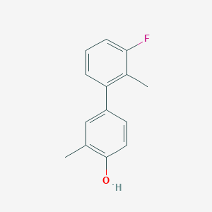 molecular formula C14H13FO B6371153 4-(3-Fluoro-2-methylphenyl)-2-methylphenol, 95% CAS No. 1261951-76-1