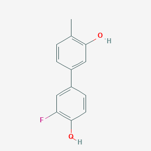 molecular formula C13H11FO2 B6371181 5-(3-Fluoro-4-hydroxyphenyl)-2-methylphenol, 95% CAS No. 1261951-79-4