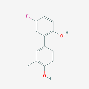 molecular formula C13H11FO2 B6371196 4-(5-Fluoro-2-hydroxyphenyl)-2-methylphenol, 95% CAS No. 1261948-60-0