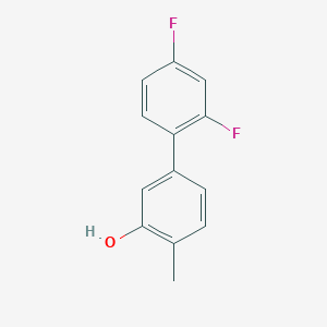 molecular formula C13H10F2O B6371252 5-(2,4-Difluorophenyl)-2-methylphenol, 95% CAS No. 1261889-98-8