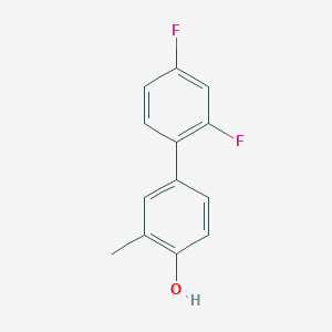 molecular formula C13H10F2O B6371257 4-(2,4-Difluorophenyl)-2-methylphenol, 95% CAS No. 1261958-90-0