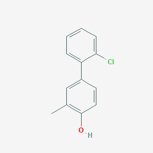 molecular formula C13H11ClO B6371269 4-(2-Chlorophenyl)-2-methylphenol, 95% CAS No. 1261916-87-3