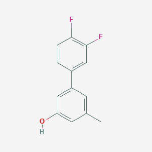 molecular formula C13H10F2O B6371277 5-(3,4-Difluorophenyl)-3-methylphenol, 95% CAS No. 1261946-34-2