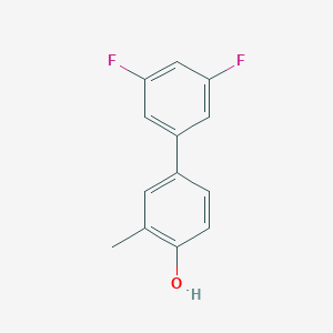 molecular formula C13H10F2O B6371278 4-(3,5-Difluorophenyl)-2-methylphenol, 95% CAS No. 1255638-67-5