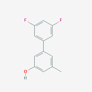 molecular formula C13H10F2O B6371285 5-(3,5-Difluorophenyl)-3-methylphenol, 95% CAS No. 1261946-44-4