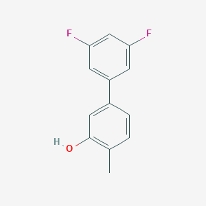 molecular formula C13H10F2O B6371295 5-(3,5-Difluorophenyl)-2-methylphenol, 95% CAS No. 1261916-95-3