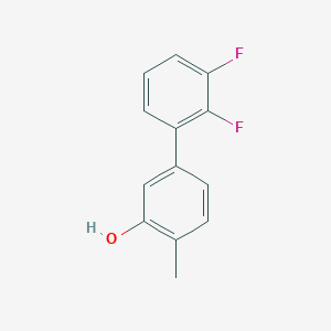 molecular formula C13H10F2O B6371296 5-(2,3-Difluorophenyl)-2-methylphenol, 95% CAS No. 1261946-51-3