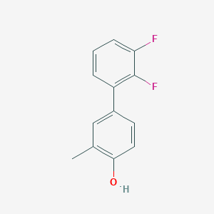 molecular formula C13H10F2O B6371298 4-(2,3-Difluorophenyl)-2-methylphenol, 95% CAS No. 1261893-25-7