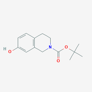 molecular formula C14H19NO3 B063713 叔丁酸 7-羟基-3,4-二氢异喹啉-2(1H)-羧酸酯 CAS No. 188576-49-0