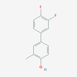 molecular formula C13H10F2O B6371303 4-(3,4-Difluorophenyl)-2-methylphenol, 95% CAS No. 1261966-94-2