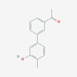 molecular formula C15H14O2 B6371304 5-(3-Acetylphenyl)-2-methylphenol, 95% CAS No. 1261976-27-5