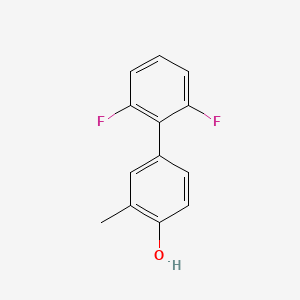 molecular formula C13H10F2O B6371316 4-(2,6-Difluorophenyl)-2-methylphenol, 95% CAS No. 1261923-25-4