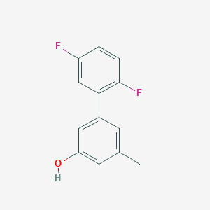 molecular formula C13H10F2O B6371329 5-(2,5-Difluorophenyl)-3-methylphenol, 95% CAS No. 1261967-15-0