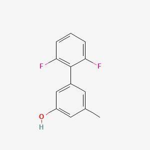 molecular formula C13H10F2O B6371335 5-(2,6-Difluorophenyl)-3-methylphenol, 95% CAS No. 1261916-97-5