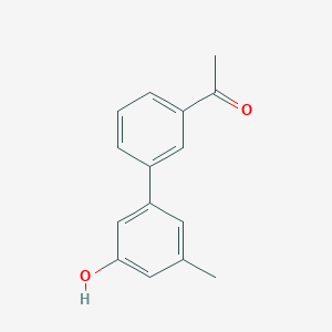 molecular formula C15H14O2 B6371380 5-(3-Acetylphenyl)-3-methylphenol, 95% CAS No. 1261951-92-1