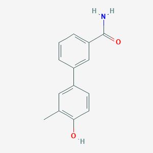 molecular formula C14H13NO2 B6371387 4-(3-Aminocarbonylphenyl)-2-methylphenol, 95% CAS No. 1261894-63-6