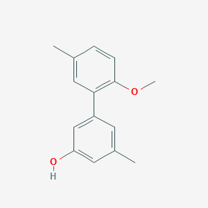 molecular formula C15H16O2 B6371440 5-(2-Methoxy-5-methylphenyl)-3-methylphenol, 95% CAS No. 855157-50-5