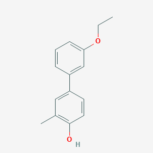 molecular formula C15H16O2 B6371459 4-(3-Ethoxyphenyl)-2-methylphenol, 95% CAS No. 1261962-54-2