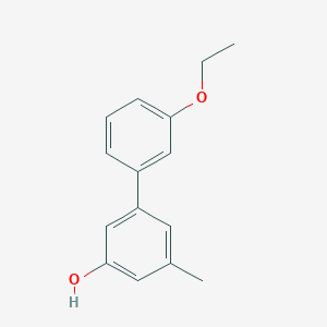 molecular formula C15H16O2 B6371464 5-(3-Ethoxyphenyl)-3-methylphenol, 95% CAS No. 1262002-63-0