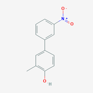 molecular formula C13H11NO3 B6371472 2-Methyl-4-(3-nitrophenyl)phenol, 95% CAS No. 1261986-28-0