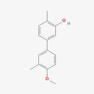 molecular formula C15H16O2 B6371479 5-(4-Methoxy-3-methylphenyl)-2-methylphenol, 95% CAS No. 1261967-22-9