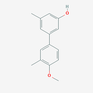molecular formula C15H16O2 B6371487 5-(4-Methoxy-3-methylphenyl)-3-methylphenol, 95% CAS No. 855157-53-8