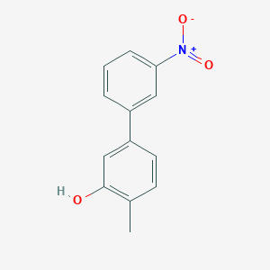 molecular formula C13H11NO3 B6371492 2-Methyl-5-(3-nitrophenyl)phenol, 95% CAS No. 1261934-03-5