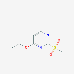 molecular formula C8H12N2O3S B063715 4-Ethoxy-6-methyl-2-(methylsulfonyl)pyrimidine CAS No. 172899-14-8