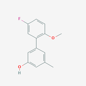 molecular formula C14H13FO2 B6371601 5-(5-Fluoro-2-methoxyphenyl)-3-methylphenol, 95% CAS No. 1261986-36-0