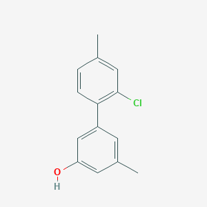 molecular formula C14H13ClO B6371651 5-(2-Chloro-4-methylphenyl)-3-methylphenol, 95% CAS No. 1261888-33-8