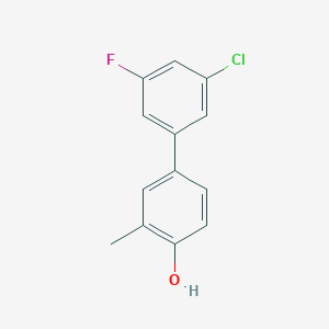 molecular formula C13H10ClFO B6371713 4-(3-Chloro-5-fluorophenyl)-2-methylphenol, 95% CAS No. 1261917-26-3