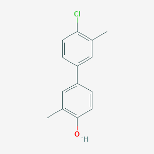 molecular formula C14H13ClO B6371714 4-(4-Chloro-3-methylphenyl)-2-methylphenol, 95% CAS No. 1261976-97-9