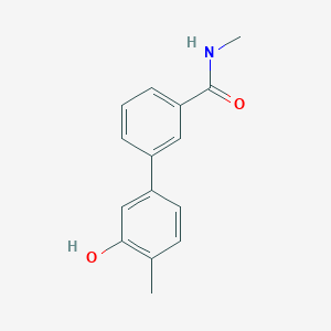 molecular formula C15H15NO2 B6371790 2-Methyl-5-[3-(N-methylaminocarbonyl)phenyl]phenol, 95% CAS No. 1261947-55-0