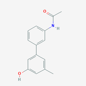 molecular formula C15H15NO2 B6371802 5-(3-Acetylaminophenyl)-3-methylphenol, 95% CAS No. 1261977-09-6
