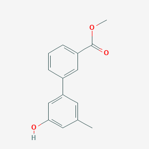 molecular formula C15H14O3 B6371809 5-(3-Methoxycarbonylphenyl)-3-methylphenol, 95% CAS No. 1261911-32-3