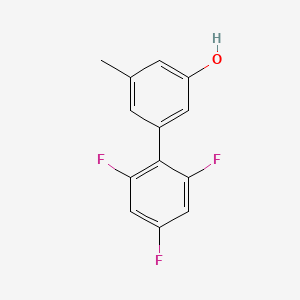 molecular formula C13H9F3O B6371812 3-Methyl-5-(2,4,6-trifluorophenyl)phenol, 95% CAS No. 1262003-15-5
