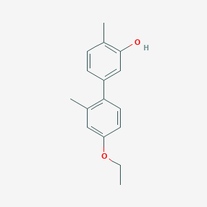 molecular formula C16H18O2 B6371817 5-(4-Ethoxy-2-methylphenyl)-2-methylphenol, 95% CAS No. 1261947-56-1