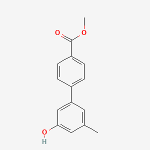 molecular formula C15H14O3 B6371836 5-(4-Methoxycarbonylphenyl)-3-methylphenol, 95% CAS No. 1262000-11-2