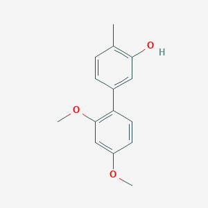 molecular formula C15H16O3 B6371842 5-(2,4-Dimethoxyphenyl)-2-methylphenol, 95% CAS No. 1261948-91-7