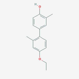 molecular formula C16H18O2 B6371844 4-(4-Ethoxy-2-methylphenyl)-2-methylphenol, 95% CAS No. 1261911-41-4